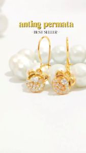 AT 054 - Anting Dewasa Jurai Love Permata Pink Zirkon Elegan Perhiasan Xuping Wanita - Cute