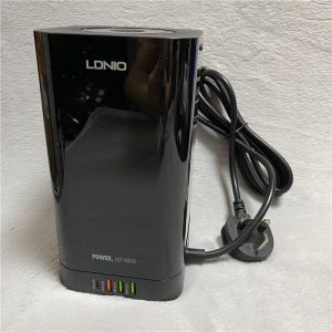 LDNIO Vertical Extension Board with Wireless Charging UK Standard Socket Hole Timed Closure Multi-Function 6 Row Plug