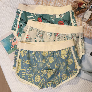 Pure Cotton Sporty Mens Boxer Shorts Breathable Youth Quadangle Pants Comfortable Underwear Flat Angle Briefs for Men