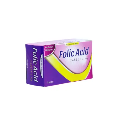 Folic acid 1 MG Box isi 100 Tablet Triman