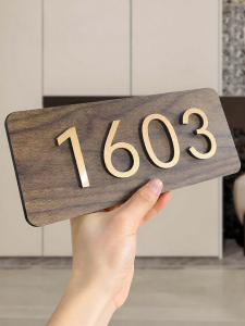 ZHICAIYOU | Luxury Creative New Chinese Style Customizable Number Plate for Home Entrance Decoration No Drill Magnetic