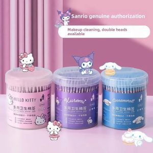 Sanrio Cotton Swab Hello Kitty Cartoon Creative Ear Cleansing Makeup Cleansing Disposable Double-Headed Cotton Swab Wholesale