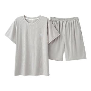 MiiOW | Mens Ice Silk Short Sleeve Sleepwear Lightweight Breathable Home Clothes Set Summer Cool Feeling MiiOW Cat Person Pyjamas