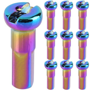 【New Arrival】 10Pcs Bike Spoke Nipples 14G Colorful Spokes Nipples Cycling Wheel Spoke Nipples for Mountain Road Bicycles