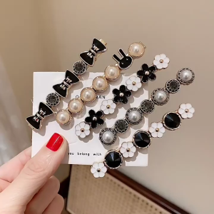 Kẹp Tóc Mỏ Vịt Đính Charm Sang Chảnh Thanh Lịch Phong Cách Hàn Quốc - Phụ Kiện RyRy