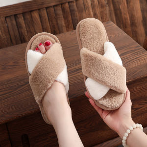 Warm Home Slippers for Men And Women Spring Autumn Style Anti Slip Cotton Slippers Open Toe Design Comfortable Indoor Shoes