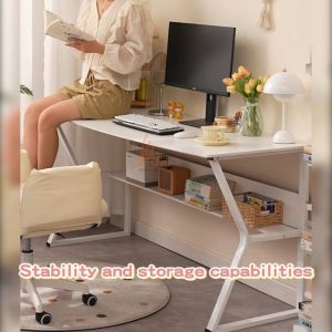 Study Table Meja Belajar Gaming Table Meja Komputer Home Office Table White Computer Desk 160CM White Gaming Table Meja Gaming