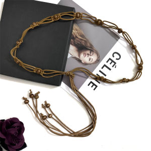 Tagkita Cô Y2K Trang Trí Dây Lưng Váy Truyền Thống Phong Cách Dân Tộc Sáp Dây Tay Dệt Eo Dây Xích Mới 2024 Xu Hướng