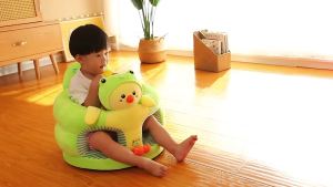 เบาะหัดนั่ง เก้าอี้หัดนั่ง พร้อมใช้ ยัดใยแน่น" ที่หัดนั่ง เบาะนั่ง เบาะรองนั่งสำหรับเด็ก เก้าอี้เด็ก เบาะนั่งเด็ก โซฟานั่งเด็ก（ไม่มีฟิลเลอร์）