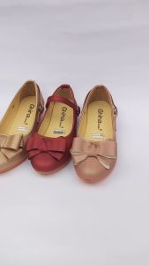 Sepatu Pesta Anak Perempuan 26-35 Balet Tumpuk Marun