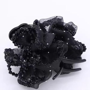 คลิปผมสไตล์ฝรั่งเศสเจ้าหญิง Parfum Louis Paris ทรงหางม้าต่ำแบบคริสตัลประดับเพชรเทียมระดับไฮเอนด์ GS5549 จี้ผมแฟชั่นสำหรับผู้หญิง