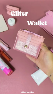 Dompet Mini Lipat Gliter YK121: Dompet Lipat Aestetic Terbaru