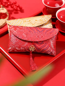 National Trendy Festive Red Envelopes Texture Wedding Birthday Big Red Envelopes Housewarming Profit Is Sealed Ten Thousand Yuan Fabric Red Envelopes High-End Feeling