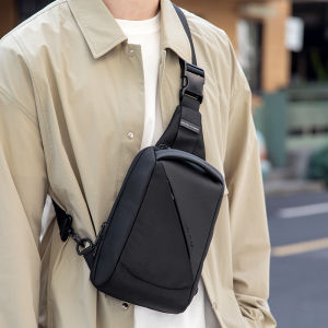 MARK RYDEN Mens single-shoulder crossbody bag large-capacity chest bag small backpack for outdoor travel simple and fashionable festival giftMR127