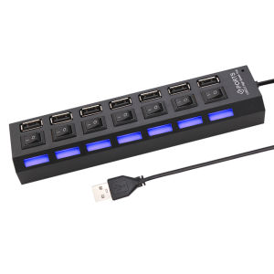 USB HUB USB 2.0 Switch USB Hub 3.0 Adapter High Speed Multi 4/7 Ports Hub USB On/Off Switch Portable USB Splitter For PC Laptops