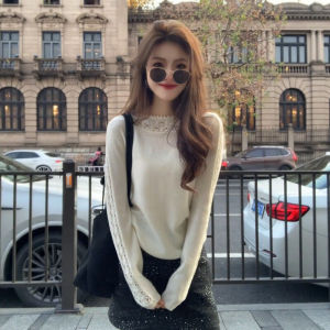 CHOEFULYN | Áo Thun Kẻ Sọc Pháp Dài Tay Phong Cách Thường Ngày