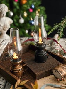 Nến Giả Cổ Đèn Dầu Điện Tử Đèn Giáng Sinh Halloween Gian Hàng Chợ Đêm Cắm Trại Kịch Bản Giết Đèn Ngủ