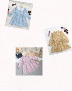 Dress Anak Perempuan Bunga Shakilla Usia 1-6 Tahun Pakaian Anak Perempuan