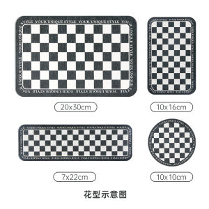 Diatom Ooze Wash Basin Coaster Creative Checkered Washstand Diatomite Soap Dish Soap Table Top Quick-Drying Hydrophilic Pad