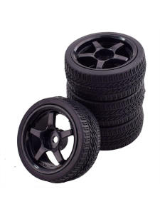 Strong Gripping Racing Tires for 1:10 RC Car HSP94123 Cherry Blossom D3D4 Wheel Hub Combination Suitable for Boys Electric Toys