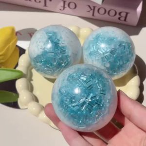 Blue Glacier Hand Squeeze Stress Ball Stretchable Slow Rebound Sensory Toy Hand Exercise Toy for Adults Classroom Reward