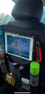 [MO-TH] ออแกไนเซอร์เบาะหลังรถยนต์พร้อมกล่องเก็บของและที่วางแท็บเล็ตโปร่งใสทำจากโพลีเอสเตอร์ที่เชื่อถือได้ติดตั้งง่ายและทำความสะอาด