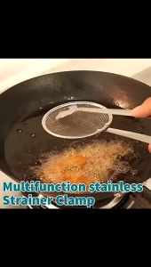 KUKE Penjepit Gorengan 2in1 Capitan Stainless Dengan Tirisan Minyak Serbaguna / Food Tongs With Oil-Frying Filter Clip / Jepitan Capit Dan Saringan Pengangkat Makanan