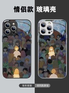 Creative Couples Phone Case Liquid Glass Protection for  Huawei Oppo Honor Sakura Sound Popular Network Celebrity 13 14 pro Max 15 Mate 60 pro