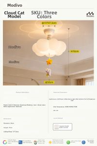 FANCY LAMP CLUB | Cartoon Clouds Creamy Creative Eye-Protective Full Spectrum Ceiling Light