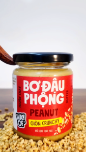 Bơ Đậu Phộng Hạt Giòn WayOf - Không Đường Không Dầu - Thuần Chay Eat Clean Gym