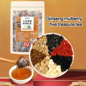 💕Hot Sale💕Ginseng mulberry five treasure tea Mens energy-boosting tea Wolfberry combination tea