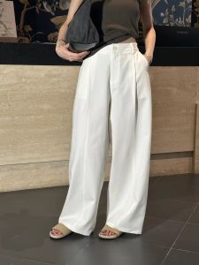 High Waist Wide Leg Pants Womens Autumn New Style Suit Casual Loose Slimming Trousers Versatile Cotton Casual Pants