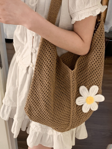 Túi Tote Dệt Thủ Công Thời Trang Mùa Hè 2025 Túi Xách Dây Đeo Đơn Giản Dung Tích Lớn Túi Đi Biển Túi Tote Dây Đeo Đeo Hông