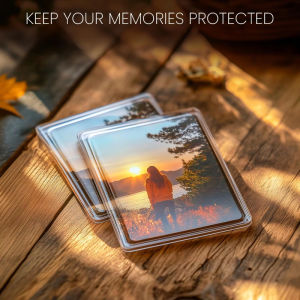 12/20/40Pcs Mini Blank Photo Frames Insert Fridge Magnets Magnetic Refrigerator Picture Frames