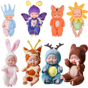 Little Baby Sleep Doll Forest Series Simulation Reborn Doll Kids Girl Toys and Clothes 11*5CM
