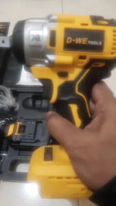 D•WE Cordless Impact Wrench 598V 700N/M Bor Impact Baterai 2 Baterai Impek Baterai Kunci Wrench Rechargeable Impact Impact Tekiro Baterai