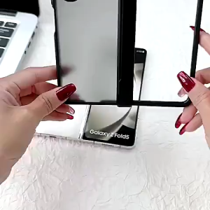 Case Black + Stylus HE 304 Samsung Z Fold 7 | Z Fold 4 5G | Z Fold 5 | Z Fold 6 Matte Hinge Armor Case Casing Transparent PC Frosted Soft Bumber Protective Casing