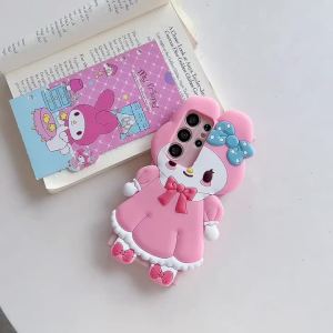 Sanrio | Lovely Cartoon Melody Dress Phone Case For Samsung Galaxy S26 S25 S24 S23 S22 S21 S20 Plus Ultra FE A57 A15 A16 A53 Phone Cover