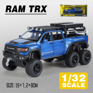 LEO 1:32 Dodge Ram Mammoth off-road 6*6 Diecast Model Car Alloy Cars Toys Collection Gift For Kids Boy Girl