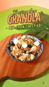 Granola siêu hạt Smilenuts Hạt ngũ cốc giảm cân ăn kiêng khối Lượng 250-500g/hộp _ Hạt ngũ cốc dinh dưỡng _ gồm Hạnh Nhân Óc Chó Nhân Macca Nho Khô Hạt điều đặc biệt Granola ít Yến Mạch