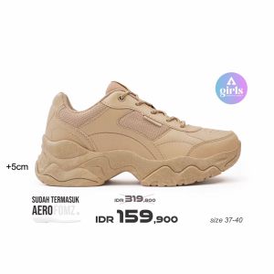 Aerostreet 37-40 Queen Mocca Muda Mocca Mocca - Sepatu Sneakers Casual Sport