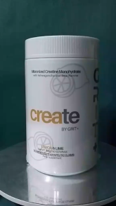 Grit Create Micronized Creatine Monohydrate 450g with Ashwagandha & Beta Alanine Lemon Lime Powder