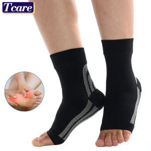 1 Pair Sports Ankle Brace Compression Sleeve - Relieves Achilles Tendonitis Joint Pain Plantar Fasciitis Ankle Wrap with Foot Arch Support Reduces Swelling & Heel Spur Pain Injury Recovery