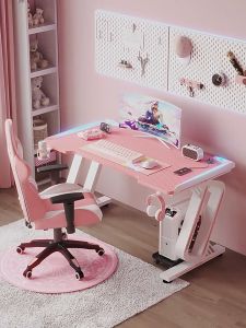 Gaming tableโต๊ะอีสปอร์ต โต๊ะคอมพิวเตอร์ โต๊ะคอมพิวเตอร์ตั้งโต๊ะ โต๊ะเล่นเกมแบบเรียบง่าย โต๊ะเขียนหนังสือ โต๊ะคอมพิวเตอร์ มี LED