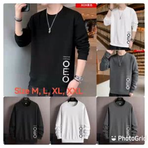 Bisa COD Sweater Keren Crewneck Elegan Kaos Pria Trendy Sweatshirt Kasual Sweter Cowok Baju Oeo