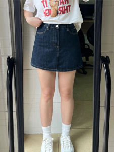 plus Size Denim Mini Skirt High Waist Bodycon for Women Summer Fashion Retro Hong Kong Style Spicy Girl Slimming Short Skirt