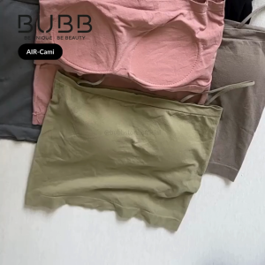 Ice Silk Women Tank Top Slim Sleeveless Casual Summer Camisole Singlet with Bra Pad Cotton Strap Solid Color Black Grey Brown Pink White (BUBB Store)