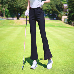 Spring Summer New Golf Ball Womens Pants Quick Dry Micro Flared Pants Elastic Waist Slimming Sports Ball Pants