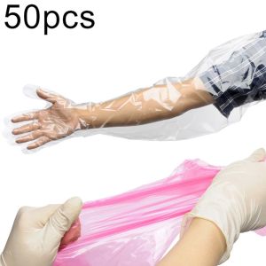 50Pcs/Bag 90CM Thickened Disposable Long-Arm Veterinary Gloves