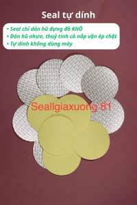 [Combo 1000c] Màng seal tự dính màng siêu tự dính miếng dán miệng  màng tự dán hũ nhựa hũ thuỷ tinh không dùng máy dán
